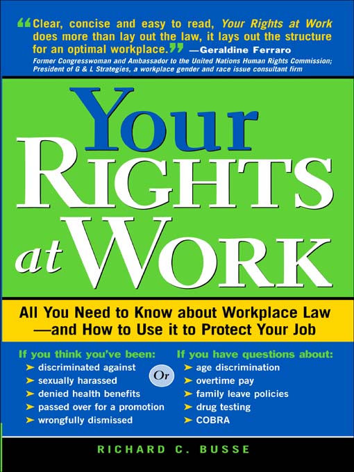 Title details for Your Rights at Work by Richard Busse - Available